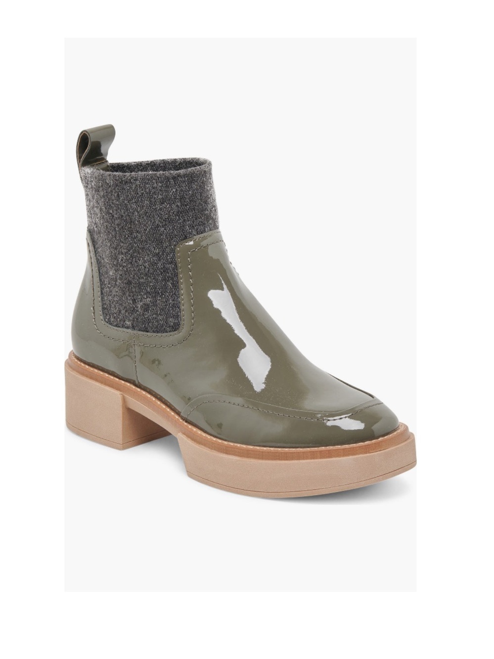 Dolce Vita Saline H2O Waterproof Platform Bootie Dark Olive Leather Women’s 6